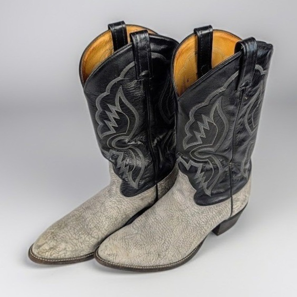 Vintage Tony Lama Inca Goat Leather Western Cowboy Boots Men's 10 1/2D 6253